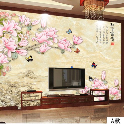 客厅电视背景墙的文化温度——从臻心无缝壁画看现代中式之美